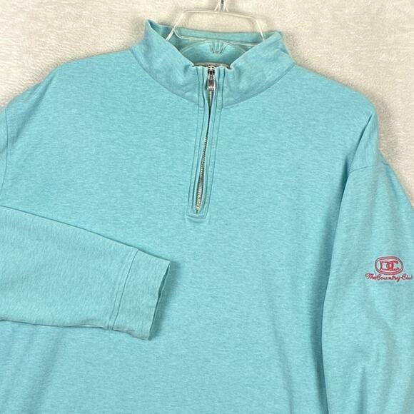 Peter Millar Other - Peter Millar 1/4 Zip Pullover Sweater Men XL Teal Preppy Golf Classic Old Money